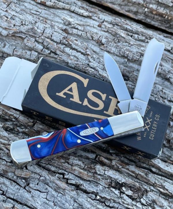 CASE XX ** 2024 PATRIOTIC KIRINITE SMOOTH RAZOR KNIFE