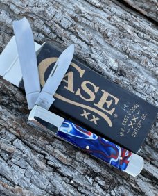 CASE XX ** 2024 PATRIOTIC KIRINITE SMOOTH RAZOR KNIFE