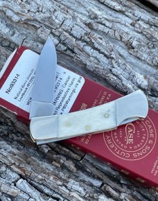 CASE XX ** FIRST PRODUCTION RUN 2024 NATURAL SMOOTH BONE XX OVAL SHIELD SMALL LOCKBACK