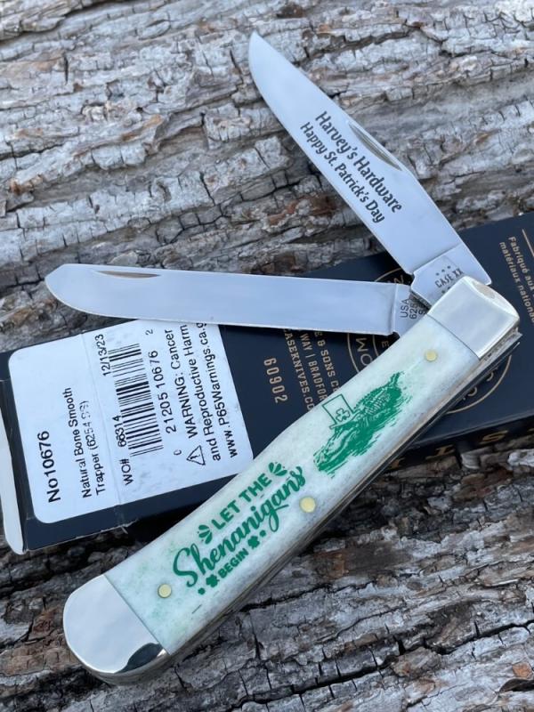 CASE XX ** SFO 2024 GATOR ST. PATRICK'S DAY SMOOTH BONE TRAPPER only 60 MADE