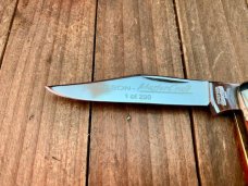 Robeson Mastercraft by Queen Fiddleback Whittler Red Carved Stag Bone 1 of 200 