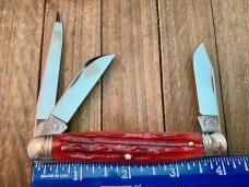 Robeson Mastercraft by Queen Stockman Red Carved Stag Bone 1 of 200 2009