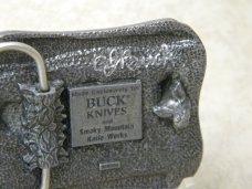 Buck Knives and SMKW Four Generations of Knife Makers Signed Belt Buckle