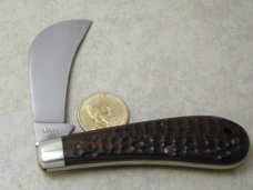 Case XX USA Laminated Wood 61011 Hawkbill Pruner Knife 