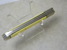 *RARE* Case XX USA 3299 1/2 Flat Yellow Railsplitter Jack Knife 1965-69