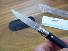 A.G.A. Campolin Pattada Scarce Italian Automatic African Black Ebonywood UNUSED W/Pouch & Box