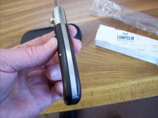 A.G.A. Campolin Pattada Scarce Italian Automatic African Black Ebonywood UNUSED W/Pouch & Box