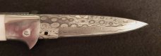 9" Handmade Eaglehead Switchblade with Damascus Blade 