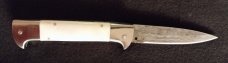 9" Handmade Eaglehead Switchblade with Damascus Blade 