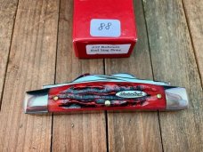 Robeson Mastercraft by Queen Congress Red Carved Stag Bone 1 of 200 