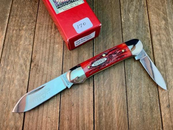 Robeson Mastercraft by Queen Canoe Red Carved Stag Bone 1 of 200 Robeson Mastercraft by Queen Canoe Red Carved Stag Bone 1 of 200