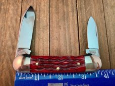 Robeson Mastercraft by Queen Canoe Red Carved Stag Bone 1 of 200