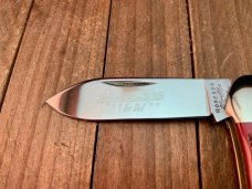 Robeson Mastercraft by Queen Canoe Red Carved Stag Bone 1 of 200