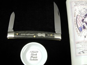 Great Eastern Cutlery Black Maple Richlite Congress Clerk Knife 130224 Wharncliffe 1095 Steel