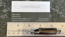 Miniature Switchblade Knife, Nice Dark Horn, Flat Ground Blade, Italy, Unused
