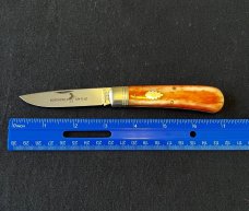 GREAT EASTERN NORTHFIELD UN-X-LD #74 MUSTANG ORANGE CAMEL BONE KNIFE 745117