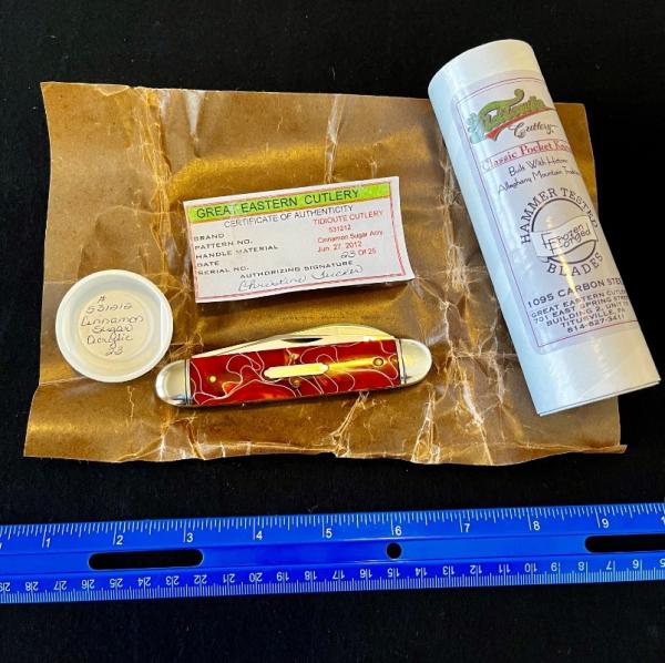 Great Eastern Cutlery GEC Tidioute #53 Cinnamon Sugar Acrylic Equal End Cuban Knife 1 Of 25 531212 Great Eastern Cutlery GEC Tidioute #53 Cinnamon Sugar Acrylic Equal End Cuban Knife 1 Of 25 531212