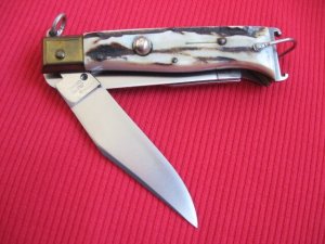 Vintage Italian Zoppis Jaguar Ring Pull Switchblade Knife