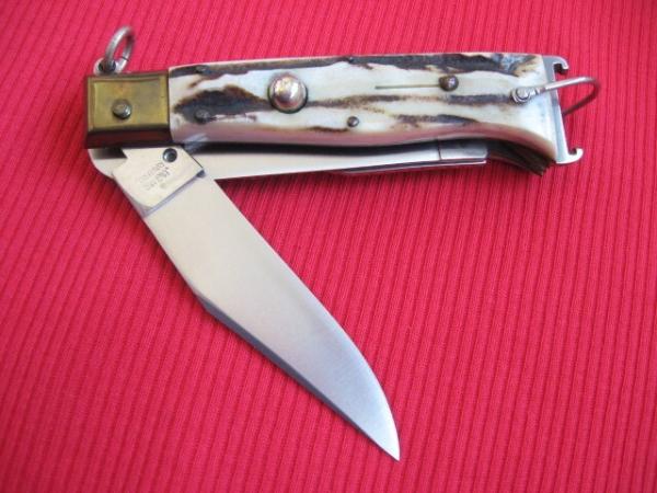Vintage Italian Zoppis Jaguar Ring Pull Switchblade Knife