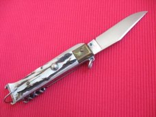 Vintage Italian Zoppis Jaguar Ring Pull Switchblade Knife