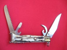 Vintage Italian Zoppis Jaguar Ring Pull Switchblade Knife