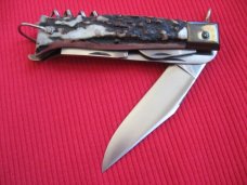 Vintage Italian Zoppis Jaguar Ring Pull Switchblade Knife