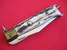 Vintage Italian Zoppis Jaguar Ring Pull Switchblade Knife