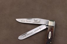 1989 CASE XX 6254CV BROWN JIGGED BONE TRAPPER BUCK FEVER #154
