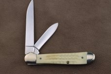 2000 CASE XX 6249W SS COPPERHEAD WITH WARNCLIFF BLADE ANTIQUE WHITE JIGGED BONE