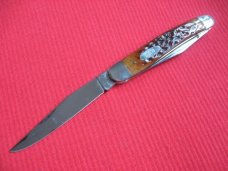 Vintage Italian Pickbone Knife GESCO Two Blade "K5 ITALY" Pick Bone - Old Stock!