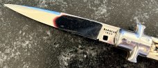 1960's Bargeon Switchblade Knife, Imitation Stag Handle, France, Unused