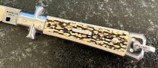 1960's Bargeon Switchblade Knife, Imitation Stag Handle, France, Unused