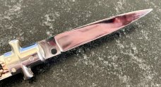 1960's Bargeon Switchblade Knife, Imitation Stag Handle, France, Unused