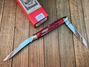 Robeson Shuredge by Queen Hawbaker Muskrat Red Carved Stag Bone 1 of 100
