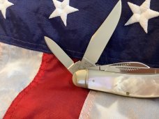 1996 Bulldog Brand 5 Blade Knife w/ fantastic Mother of Pearl Handles -NOS 