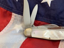 1996 Bulldog Brand 5 Blade Knife w/ fantastic Mother of Pearl Handles -NOS 