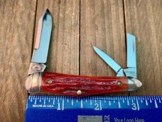 Robeson Mastercraft by Queen Humpback Whittler Red Carved Stag Bone 1 of 200 