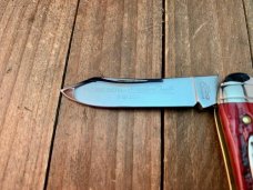 Robeson Mastercraft by Queen Humpback Whittler Red Carved Stag Bone 1 of 200 