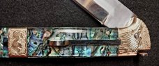 13" Double Eagle Picklock Switchblade with Abalone handles.