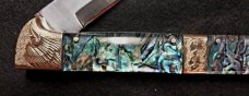 13" Double Eagle Picklock Switchblade with Abalone handles.
