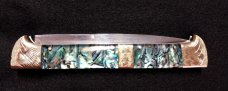 13" Double Eagle Picklock Switchblade with Abalone handles.