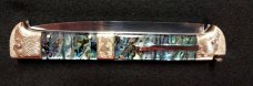 13" Double Eagle Picklock Switchblade with Abalone handles.