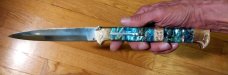 13" Double Eagle Picklock Switchblade with Abalone handles.