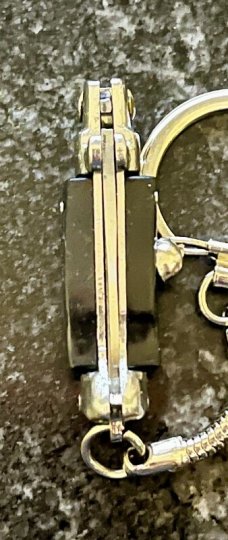 Miniature Keychain Switchblade Knife, Taiwan, 2.75 Inch Fishtail Style, Unused 