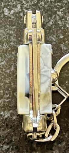 Miniature Keychain Switchblade Knife, Taiwan, 2.75 Inch Fishtail Style, Unused