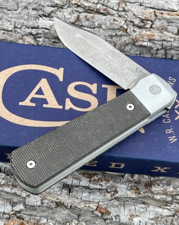 CASE XX ** FIRST PRODUCTION RUN 2024 SMOOTH OD GREEN CANVAS MICARTA LONGHOUSE
