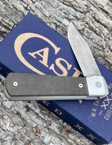 CASE XX ** FIRST PRODUCTION RUN 2024 SMOOTH OD GREEN CANVAS MICARTA LONGHOUSE