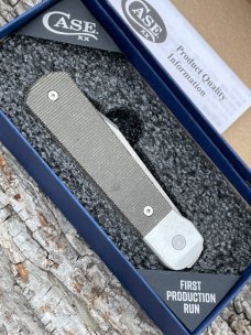 CASE XX ** FIRST PRODUCTION RUN 2024 SMOOTH OD GREEN CANVAS MICARTA LONGHOUSE