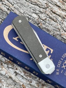 CASE XX ** FIRST PRODUCTION RUN 2024 SMOOTH OD GREEN CANVAS MICARTA LONGHOUSE