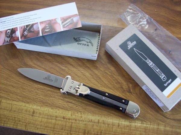 Hubertus Knife Shellpuller Patronenzieher Solingen Large Size 11 Exotic Black Ebonywood UNUSED NIB.